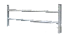 Ladder rack width 132 cm for uni remorques 233