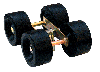 Multiway quad wobble roller PRO 100 assembly