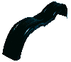 Plastic mudguard TANDEM ALKO black